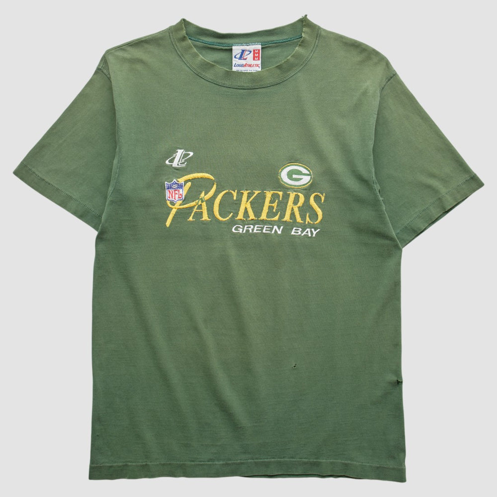 Green Bay Packers Logo Athletic 90s T-shirt - Green Vintage online