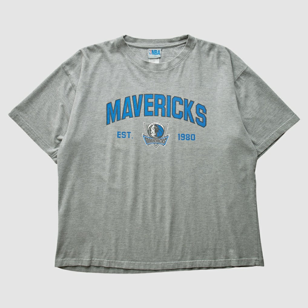Dallas Mavericks NBA 2000s T-shirt sale - Heather Gray Vintage for sale