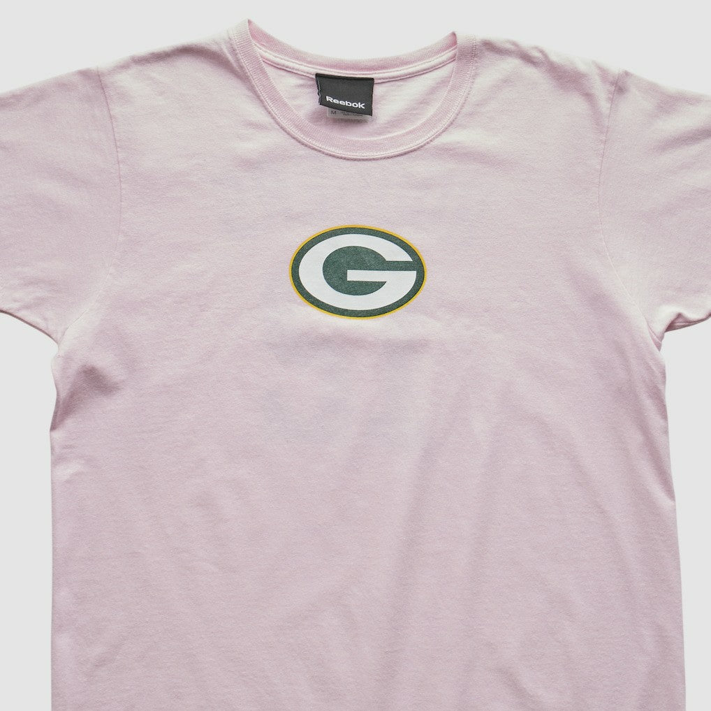Green Bay Packers Reebok 2010s T-shirt - Pink Vintage discount