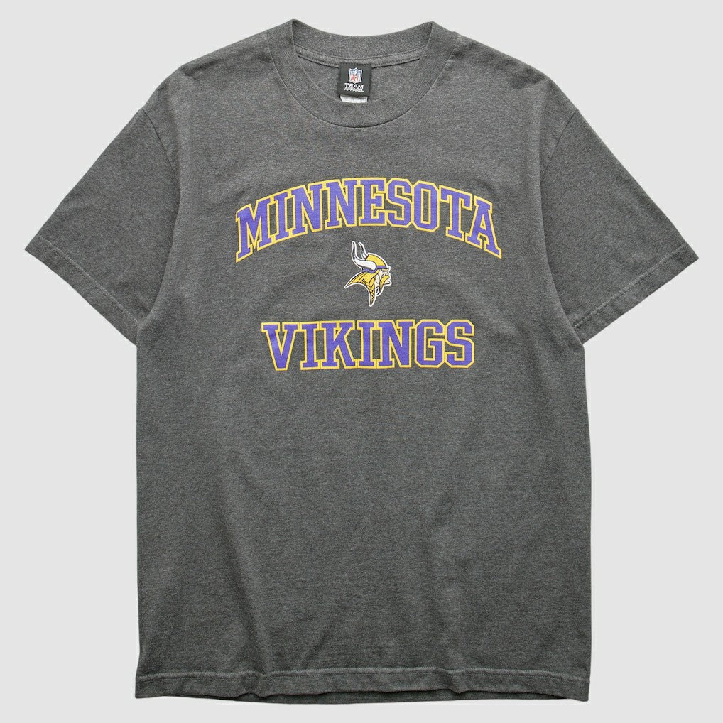 Minnesota Vikings Team Edition Apparel 2010s T-shirt - Dark Heather Gray Vintage for sale