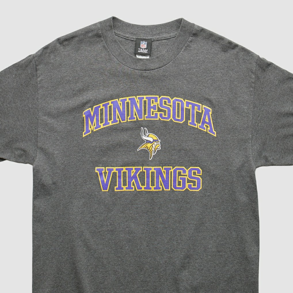 Minnesota Vikings Team Edition Apparel 2010s T-shirt - Dark Heather Gray Vintage for sale