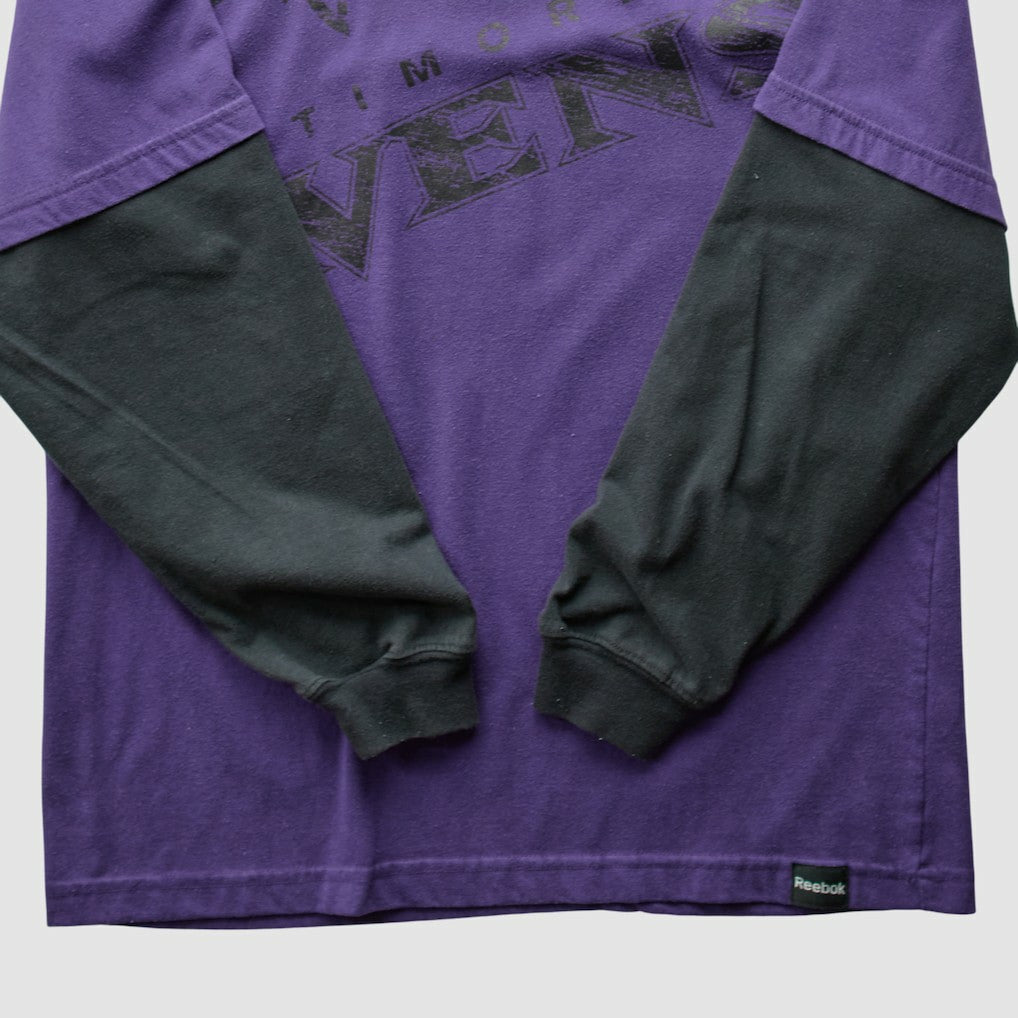 Baltimore Ravens Reebok 2010s Long Sleeve T-shirt - Purple Vintage on sale