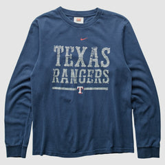 Texas Rangers 2000s Long Sleeve T-shirt Navy Vintage