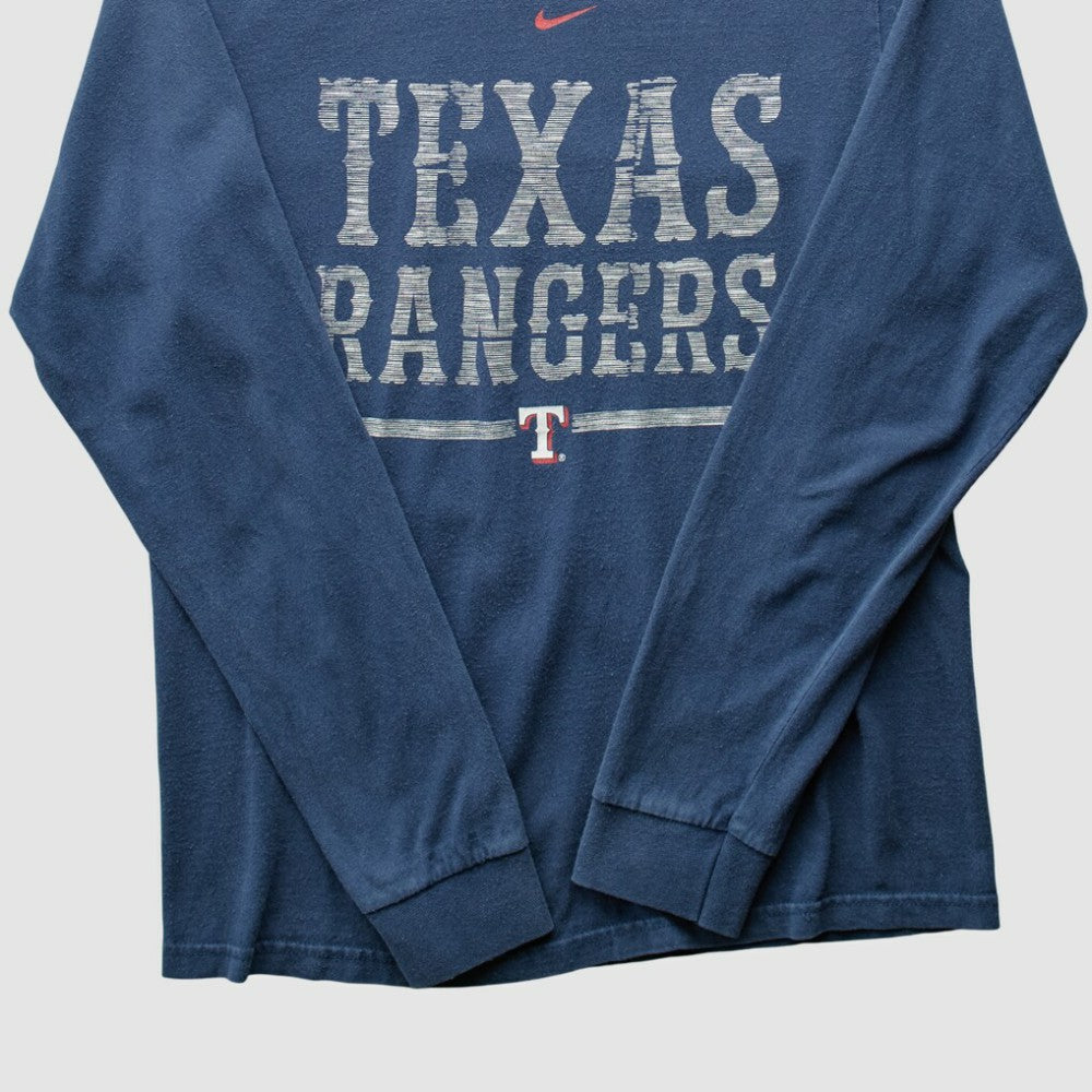 Texas Rangers 2000s Long Sleeve T-shirt Navy Vintage