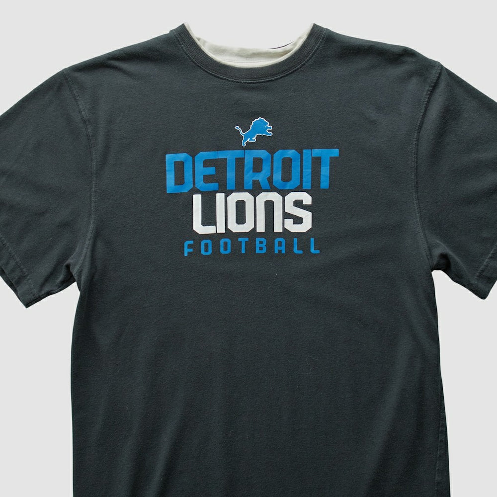 Detroit Lions Reebok 2000s T-shirt - Black Vintage for sale