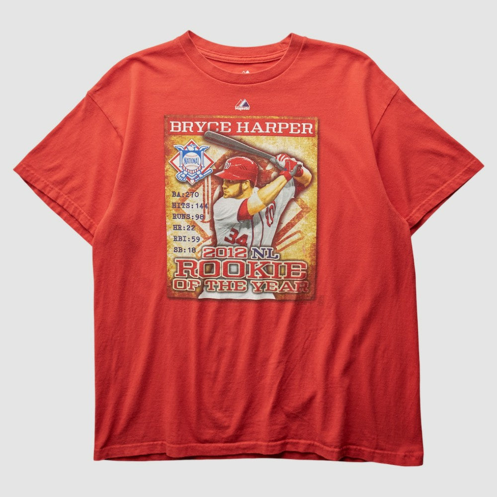 Bryce Harper Majestic 2012 T-shirt Red Vintage