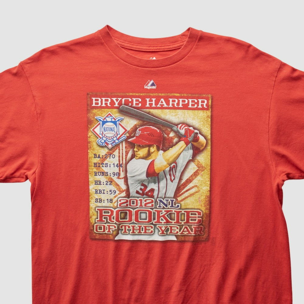 Bryce Harper Majestic 2012 T-shirt Red Vintage