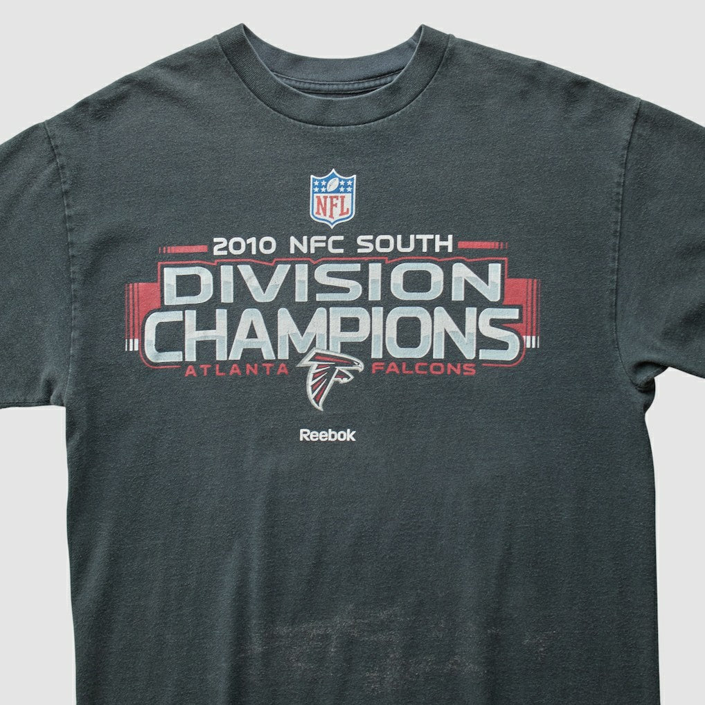 Atlanta Falcons Reebok 2010 T-shirt - Charcoal Vintage sale