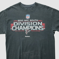 Atlanta Falcons Reebok 2010 T-shirt - Charcoal Vintage sale