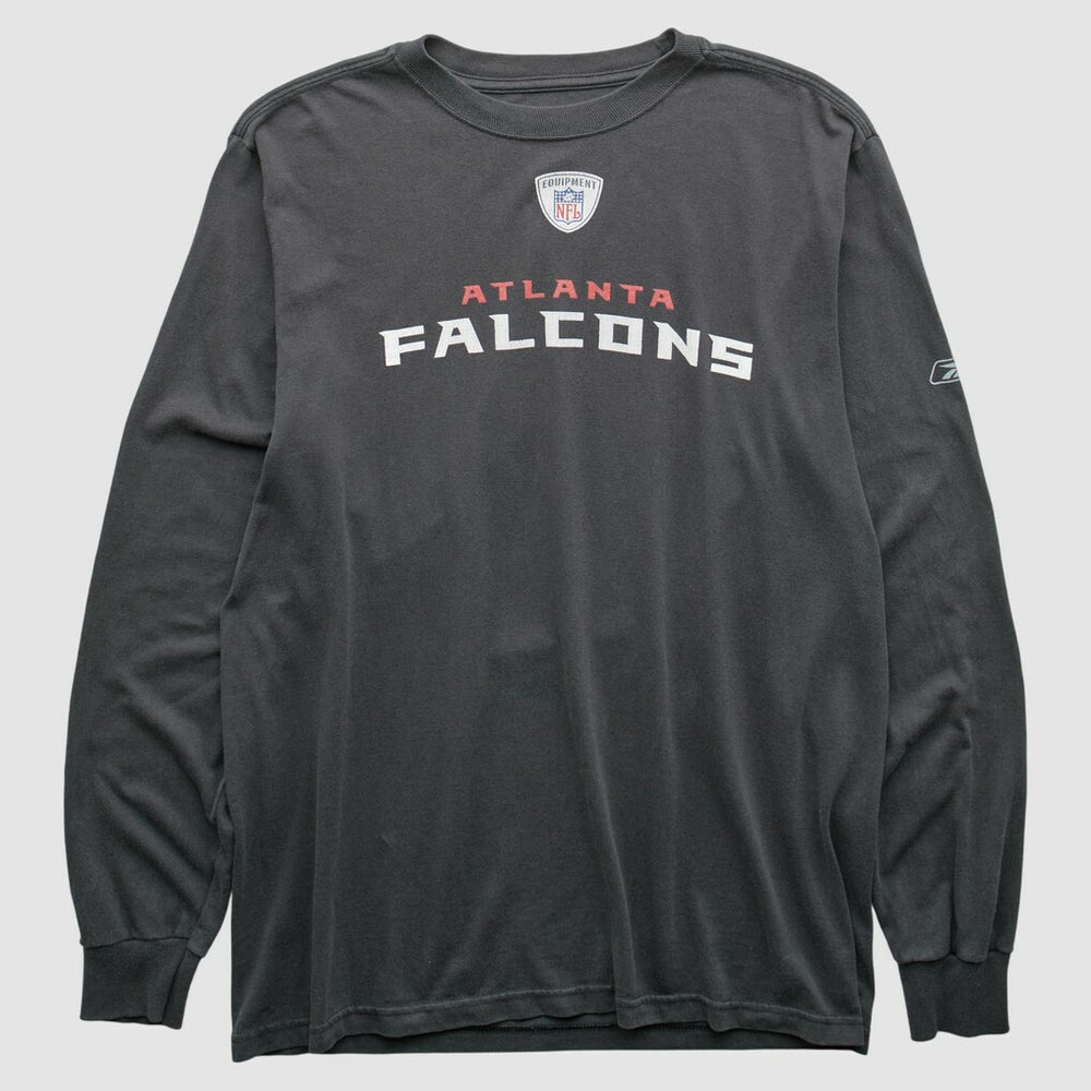 Atlanta Falcons Reebok 2000s Long Sleeve T-shirt - Charcoal Vintage outlet