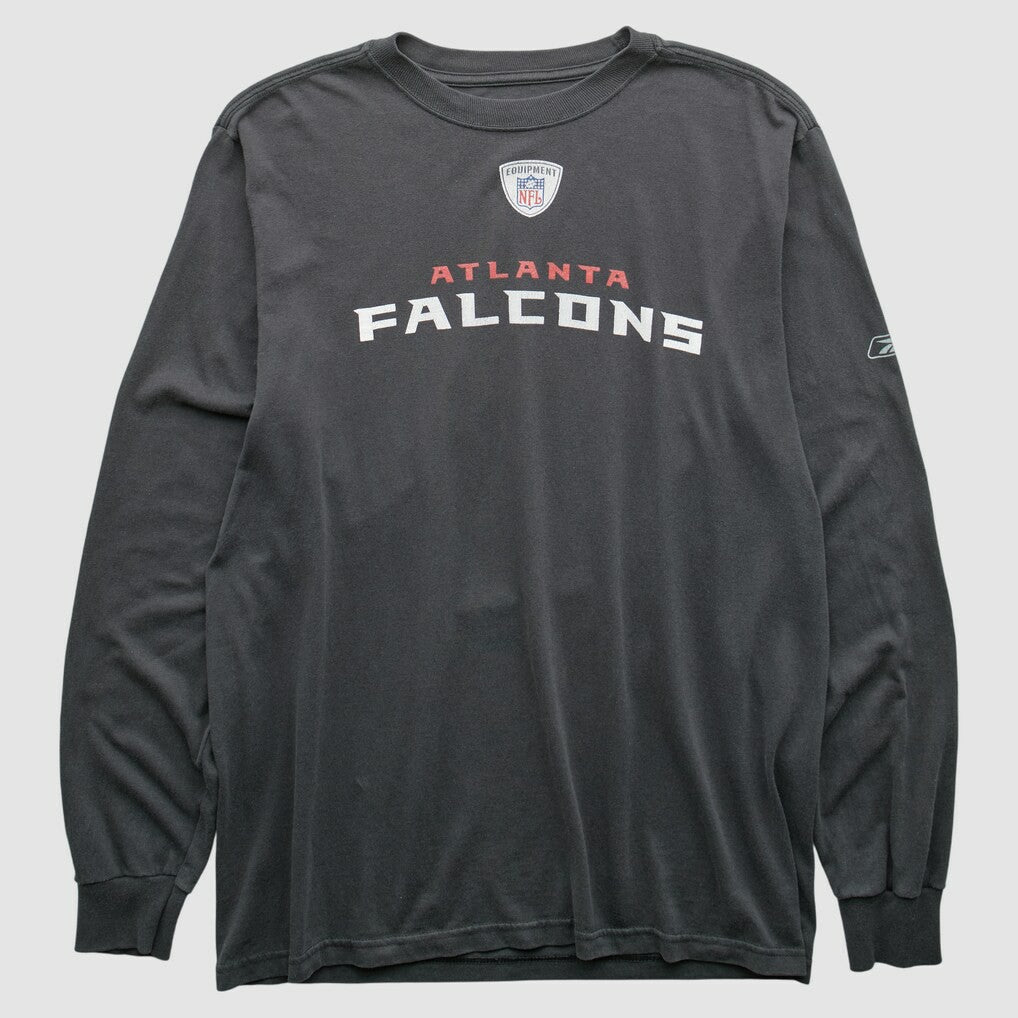 Atlanta Falcons Reebok 2000s Long Sleeve T-shirt - Charcoal Vintage outlet