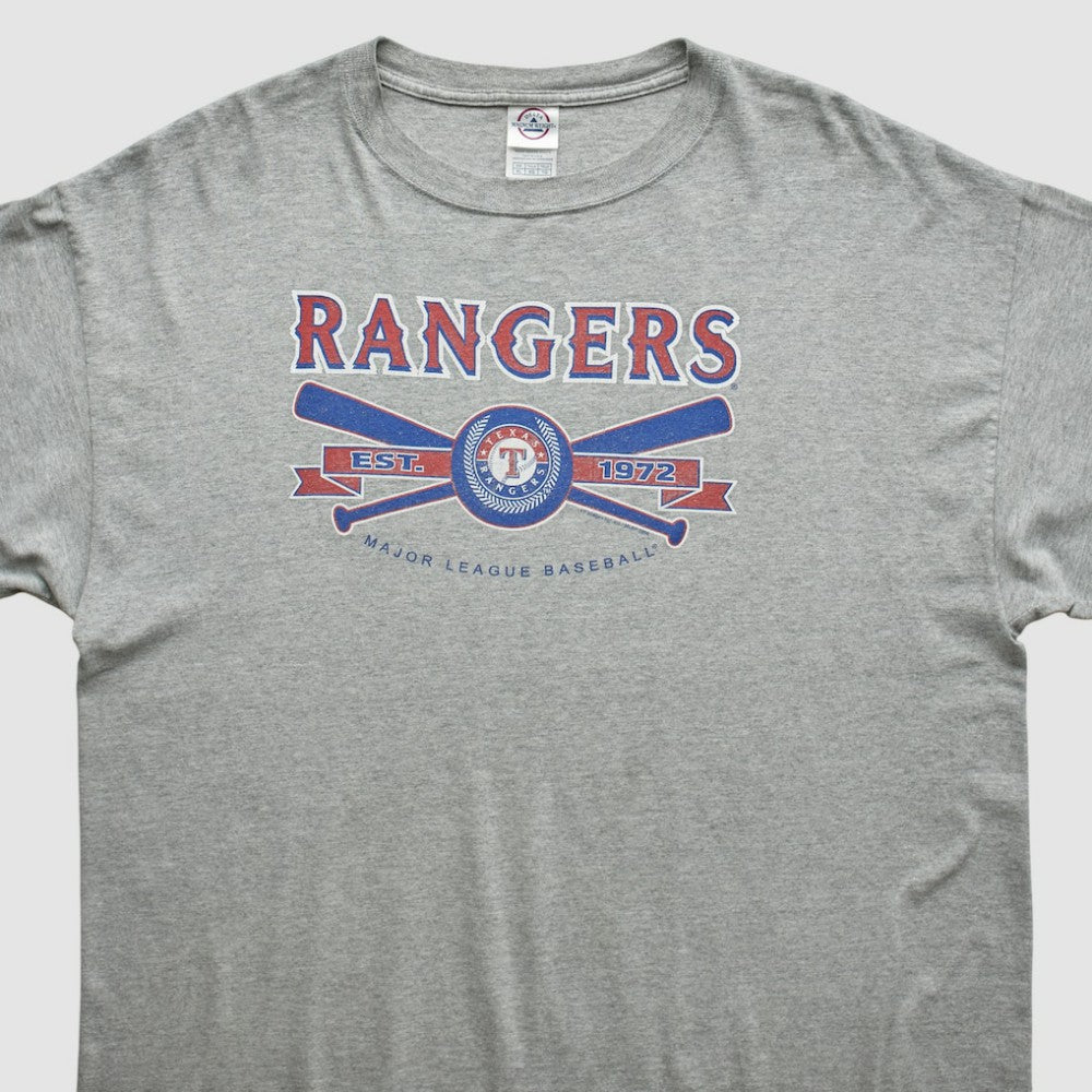 Texas Rangers Delta 2000s T-shirt Heather Gray Vintage