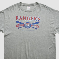Texas Rangers Delta 2000s T-shirt Heather Gray Vintage