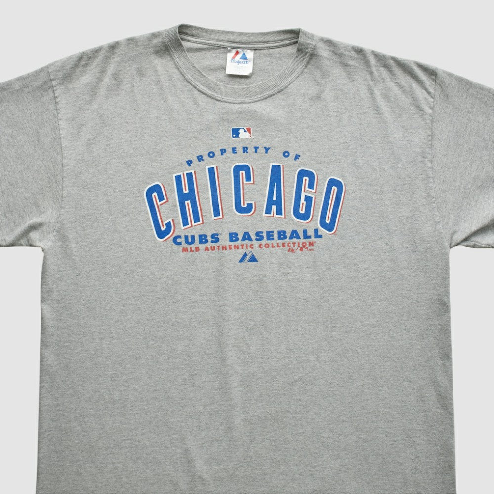 Chicago Cubs Majestic 2007 T-shirt Heather Gray Vintage