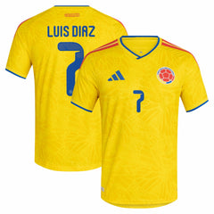 Luis Diaz Colombia National Team 2026 Home Jersey - Yellow sale