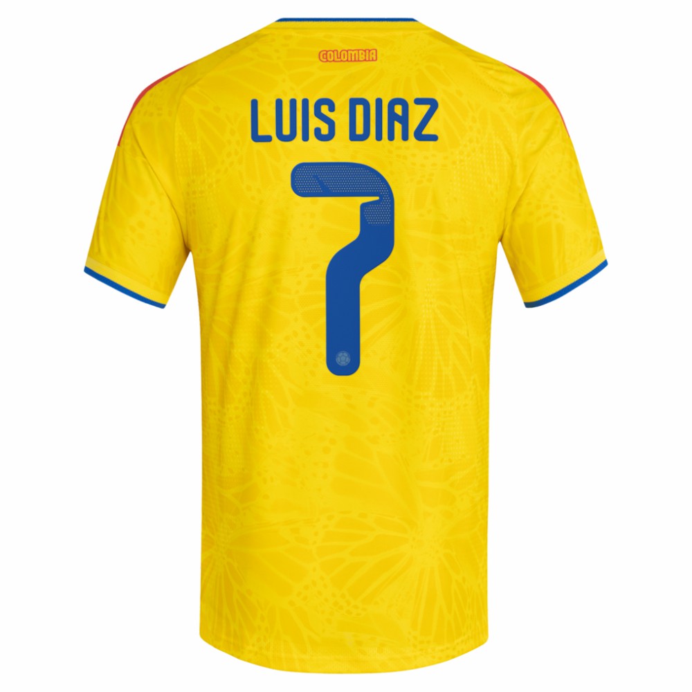 Luis Diaz Colombia National Team 2026 Home Jersey - Yellow sale
