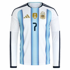 Rodrigo De Paul Argentina National Team 2026 Home Replica Long Sleeve Jersey - White online