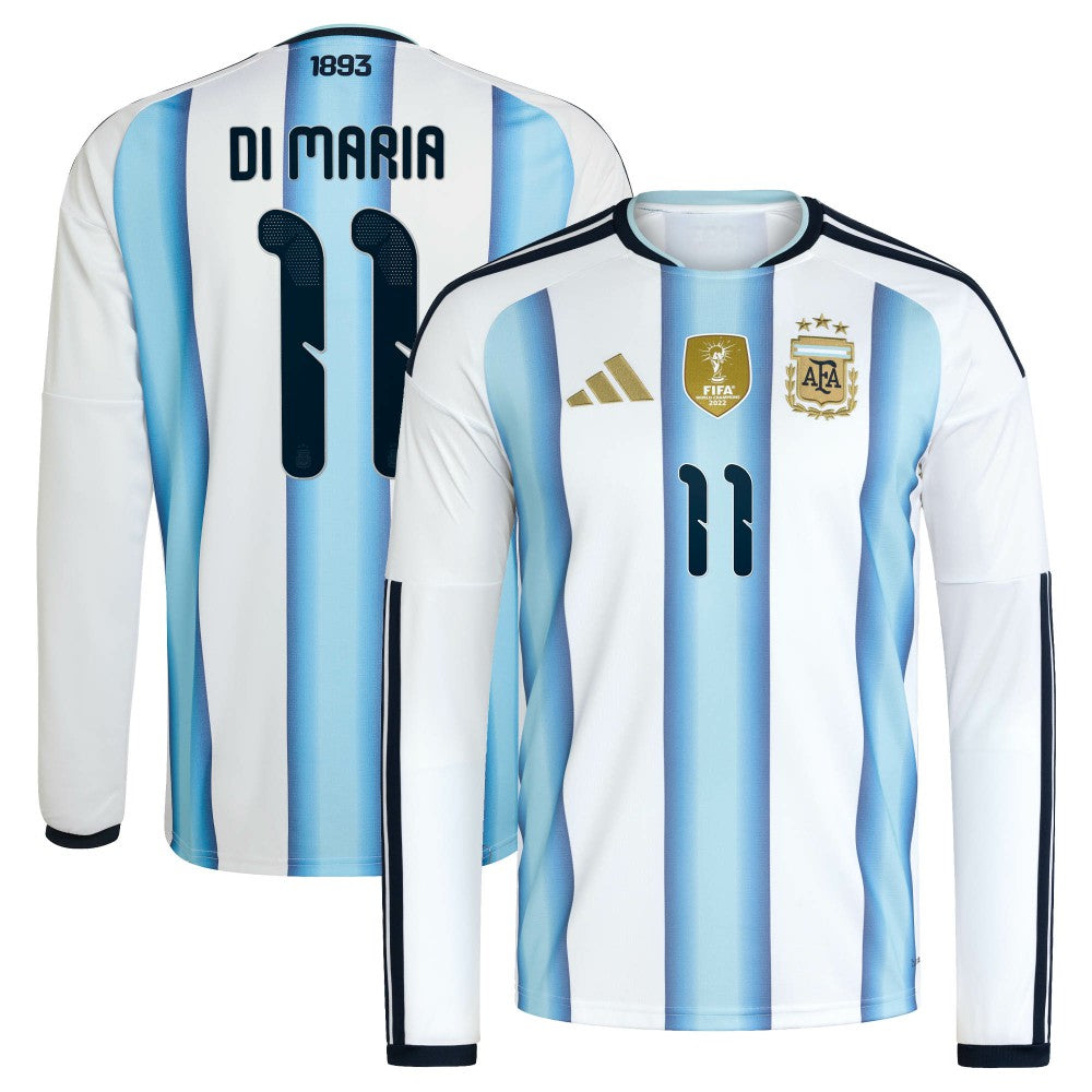 Angel Di Maria Argentina National Team 2026 Home Replica Long Sleeve Jersey - White cheap
