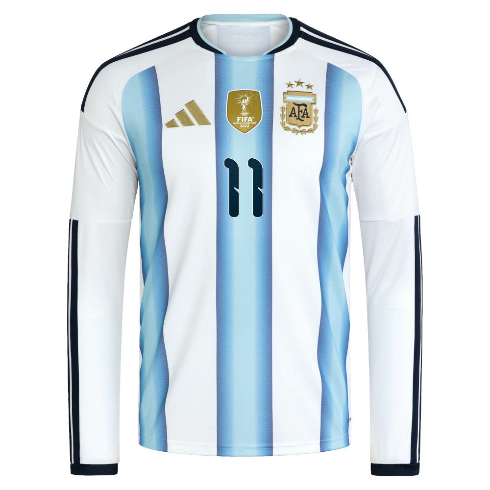 Angel Di Maria Argentina National Team 2026 Home Replica Long Sleeve Jersey - White cheap