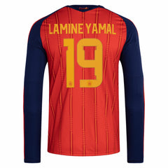 Lamine Yamal Spain National Team 2026 Home Replica Long Sleeve Jersey - Red sale