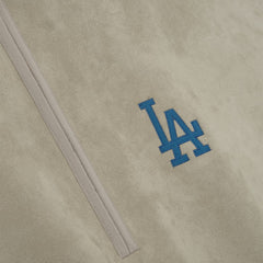 Los Angeles Dodgers Fear of God x MLB Unisex Modern Suede Half-Zip Jacket Gray