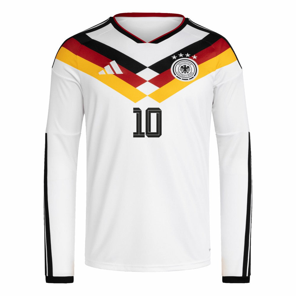 Jamal Musiala Germany National Team 2026 Home Replica Long Sleeve Jersey - White for sale