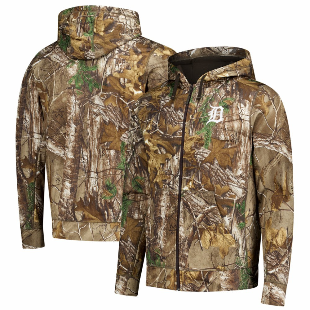 Detroit Tigers Dunbrooke Trophy Realtree Full-Zip Hoodie Camo