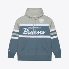 Milwaukee Brewers Cooperstown Collection Thunderstorm Head Coach Hoodie Gray