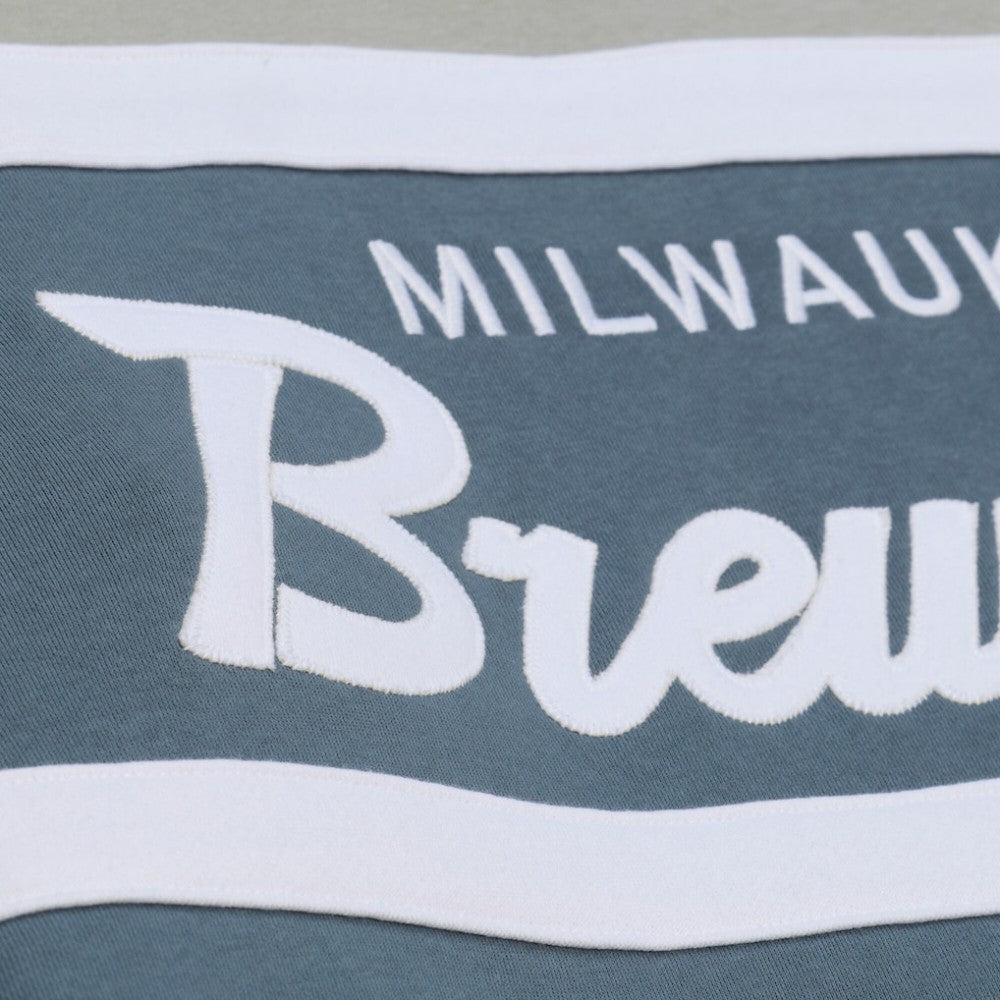 Milwaukee Brewers Cooperstown Collection Thunderstorm Head Coach Hoodie Gray