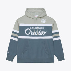 Baltimore Orioles Cooperstown Collection Thunderstorm Head Coach Hoodie Gray