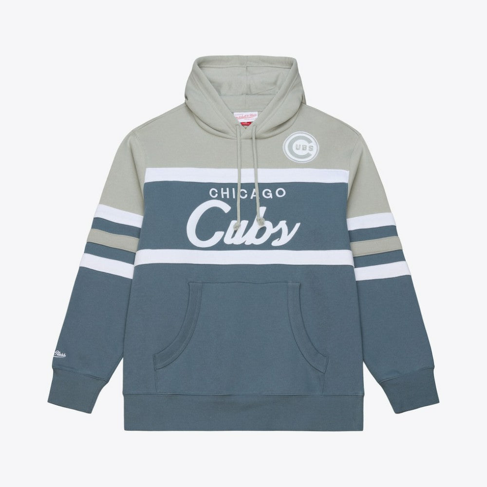Chicago Cubs Cooperstown Collection Thunderstorm Head Coach Hoodie Gray