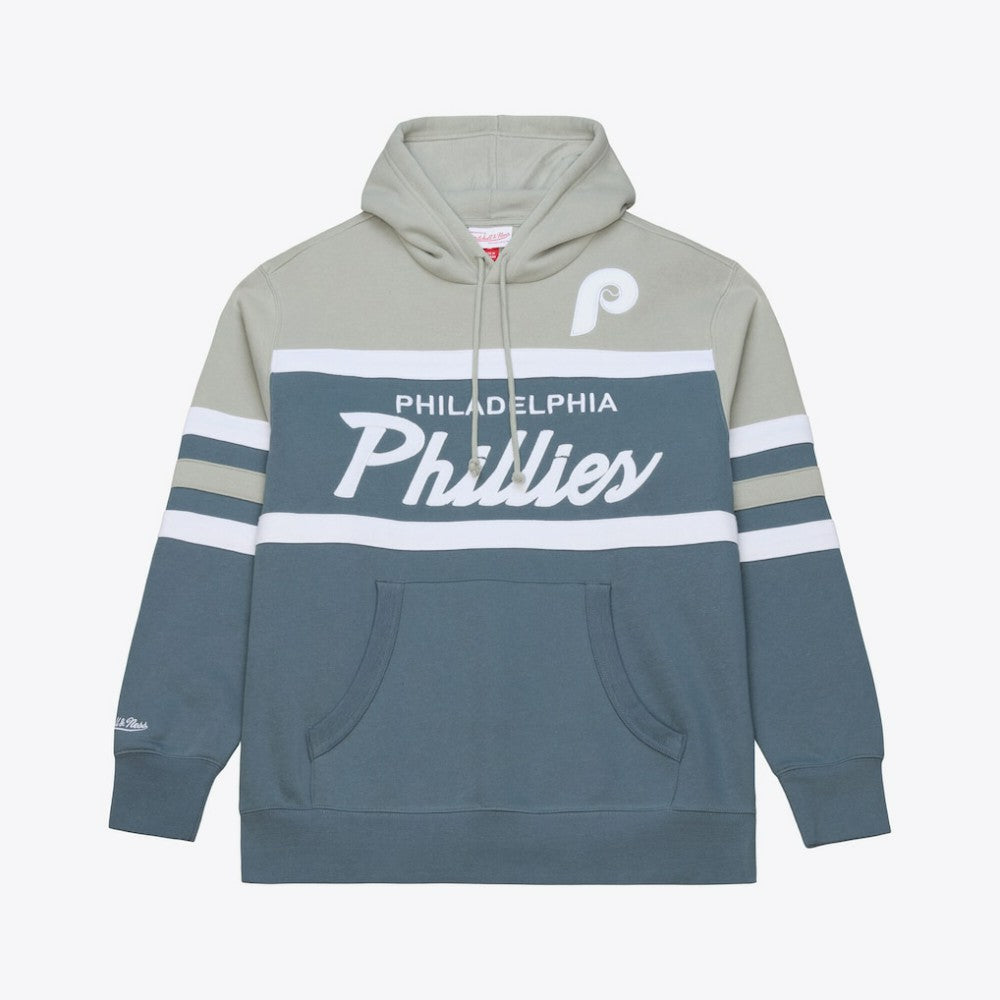 Philadelphia Phillies Cooperstown Collection Thunderstorm Head Coach Hoodie Gray