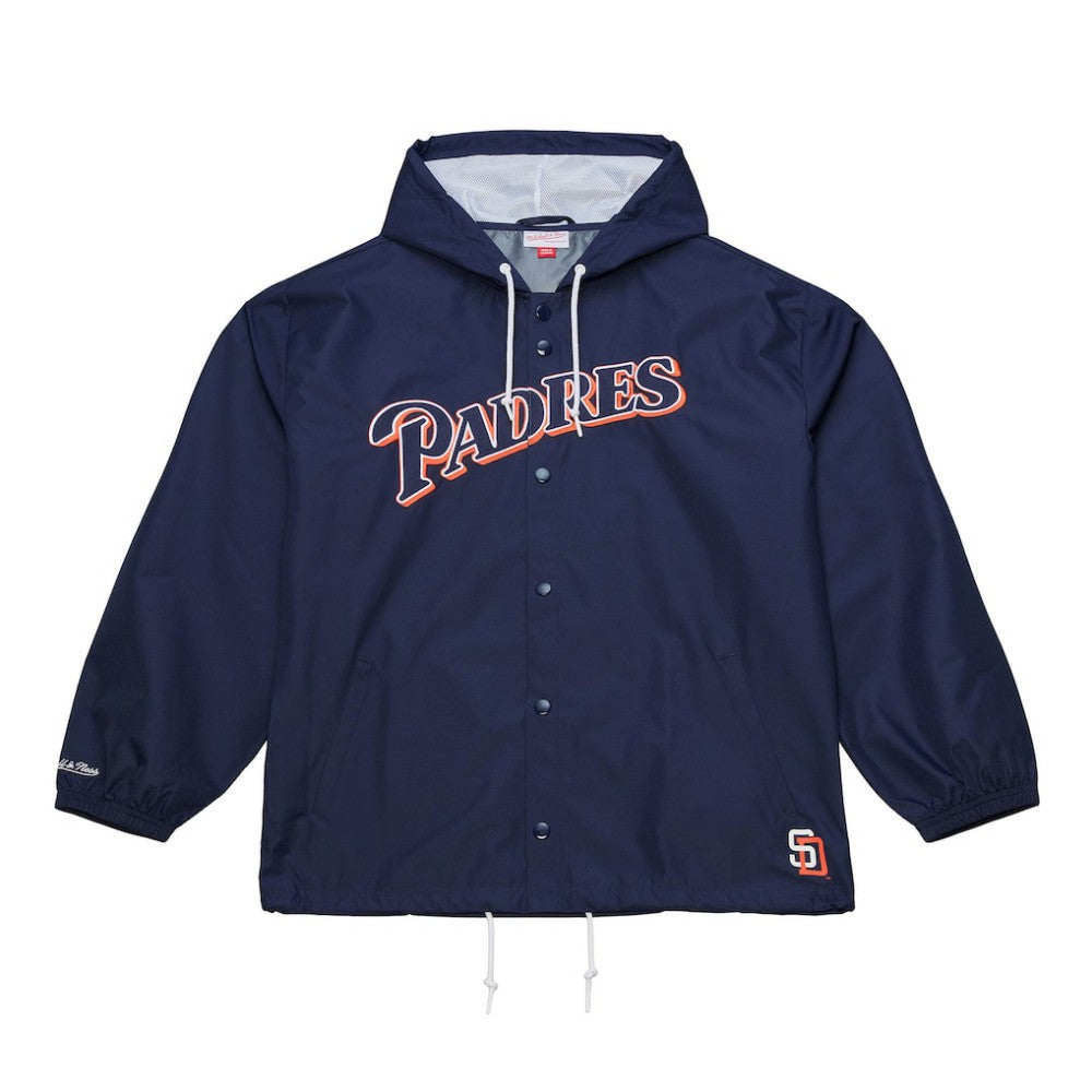 San Diego Padres Full-Snap Hooded Coaches Jacket Navy
