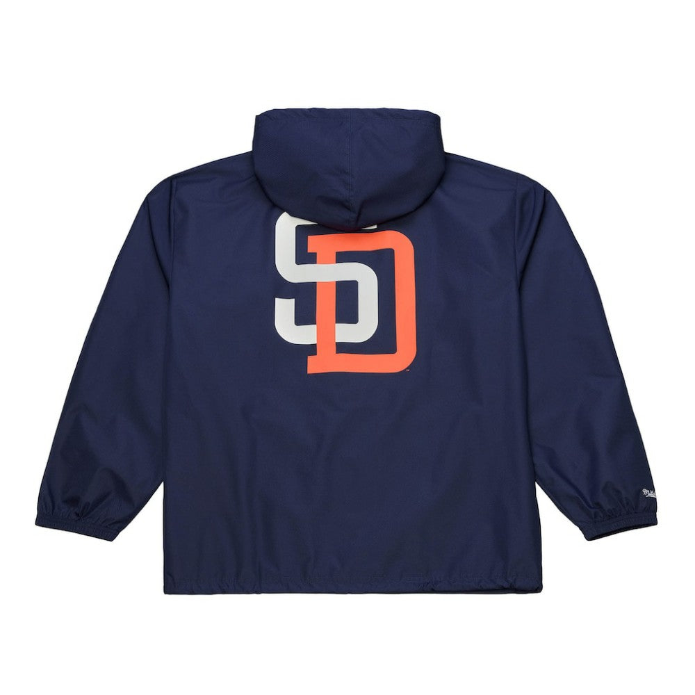 San Diego Padres Full-Snap Hooded Coaches Jacket Navy