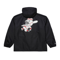 Cincinnati Reds Full-Snap Hooded Coaches Jacket Black