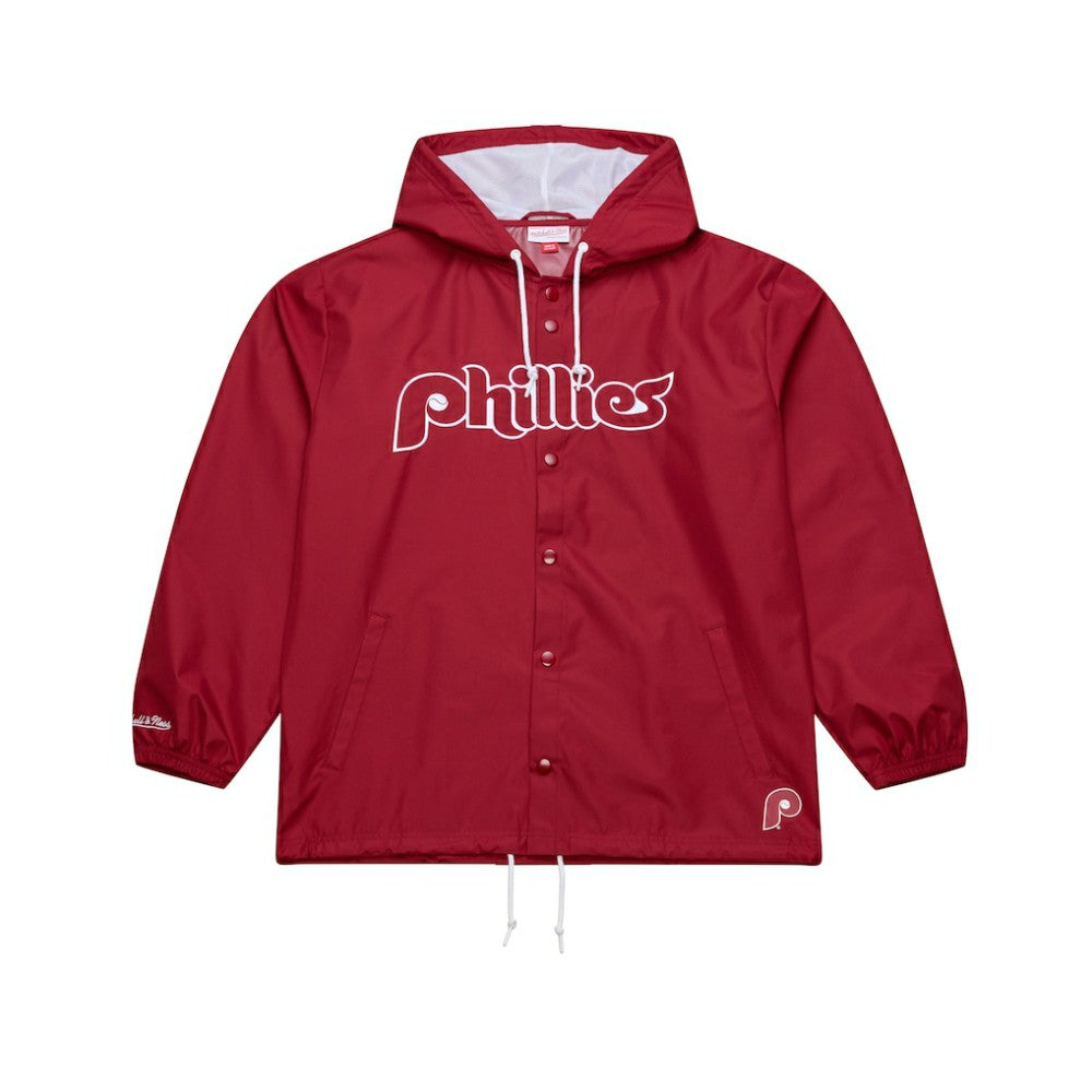 Philadelphia Phillies Full-Snap Hooded Coaches Jacket Red