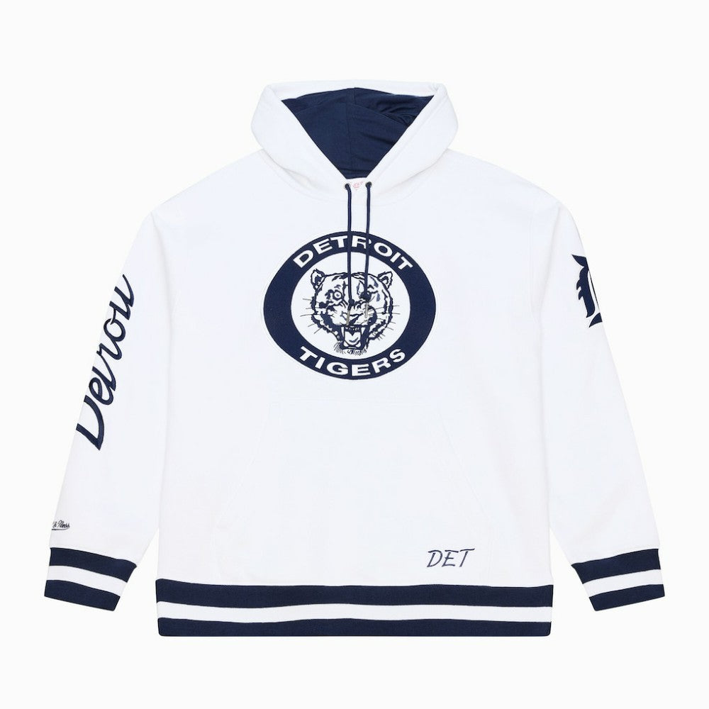 Detroit Tigers Cooperstown Collection Fleece Hoodie White
