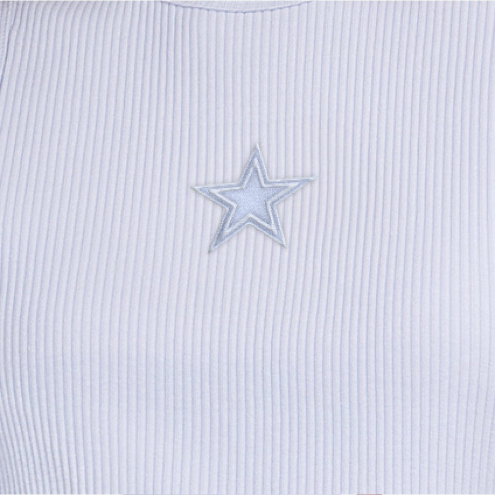 Dallas Cowboys Starter Women's Travel Pastels Cropped Tank - Light Blue for sale