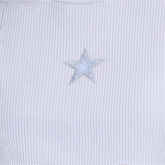 Dallas Cowboys Starter Women's Travel Pastels Cropped Tank - Light Blue for sale