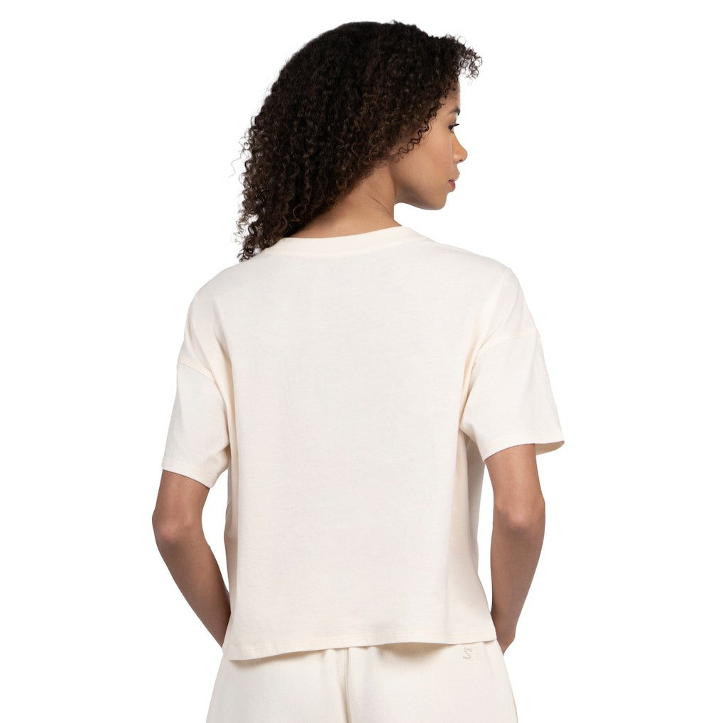 Dallas Cowboys Starter Women's Pastel Travel Boxy Cropped T-Shirt - Cream online