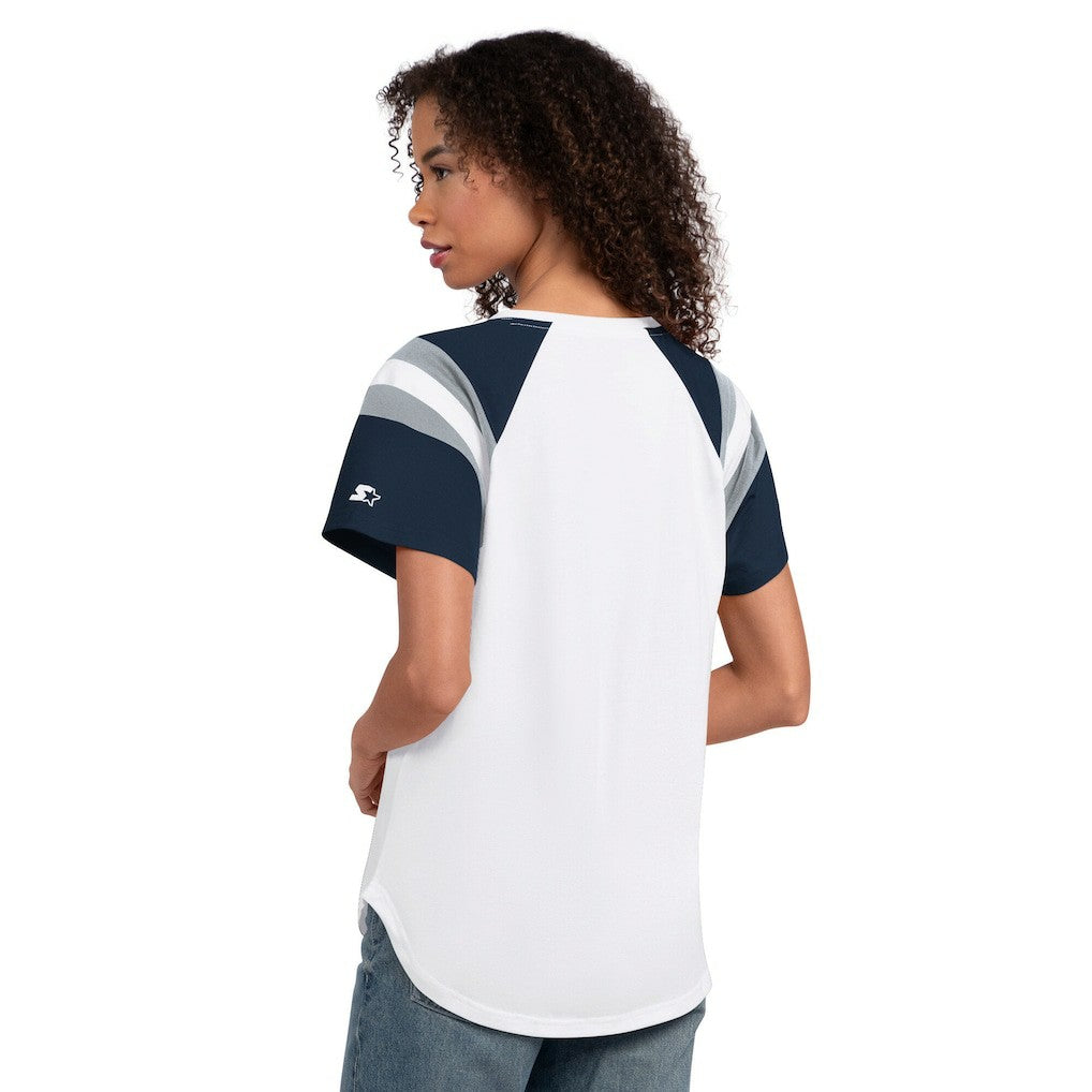 Dallas Cowboys Starter Women's Game On Notch Neck T-Shirt - White for sale