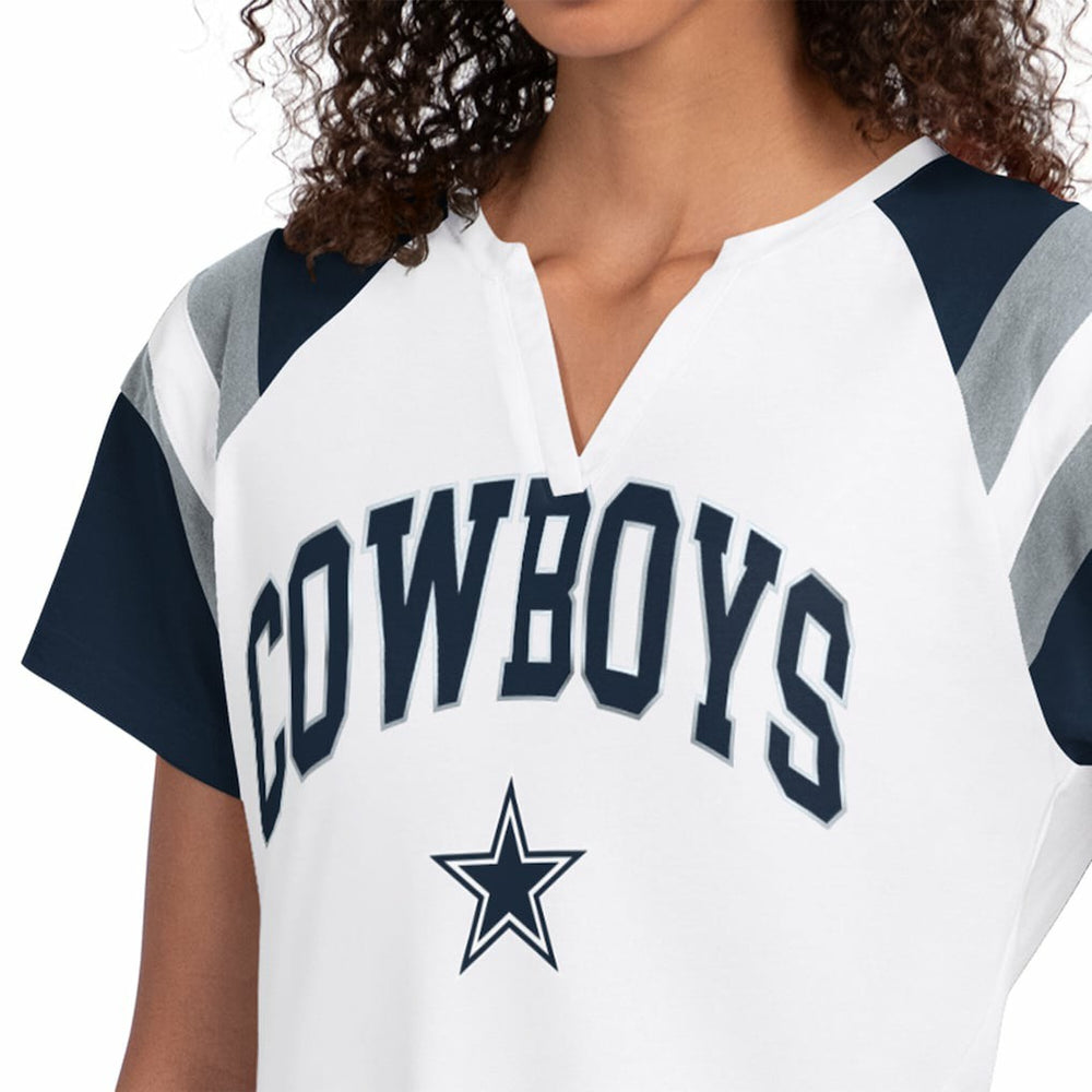 Dallas Cowboys Starter Women's Game On Notch Neck T-Shirt - White for sale