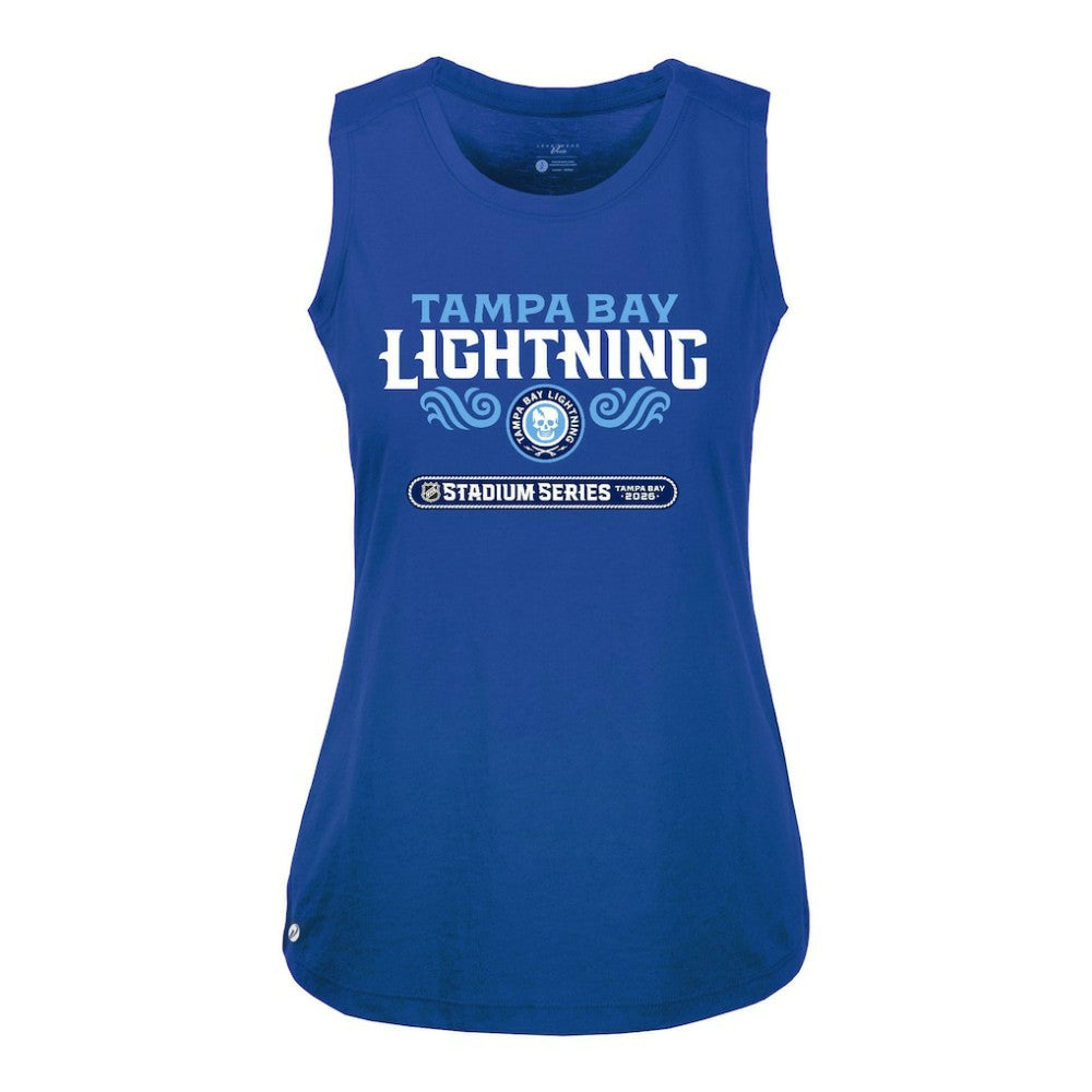 Tampa Bay Lightning Levelwear Women's 2026 NHL Stadium Series Macy Tank Top - Blue Tank Top