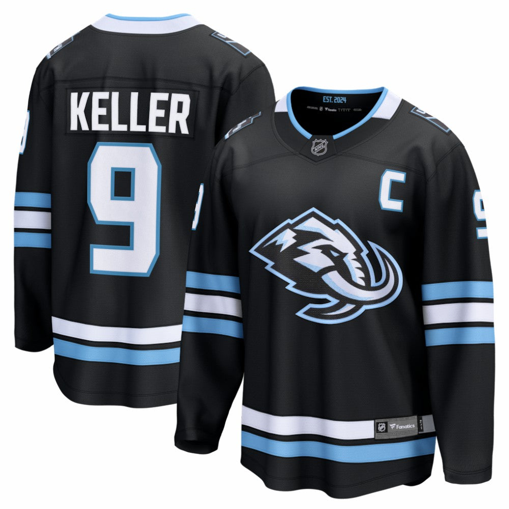 Clayton Keller Utah Mammoth Fanatics Home Breakaway Jersey - Black Jerseys