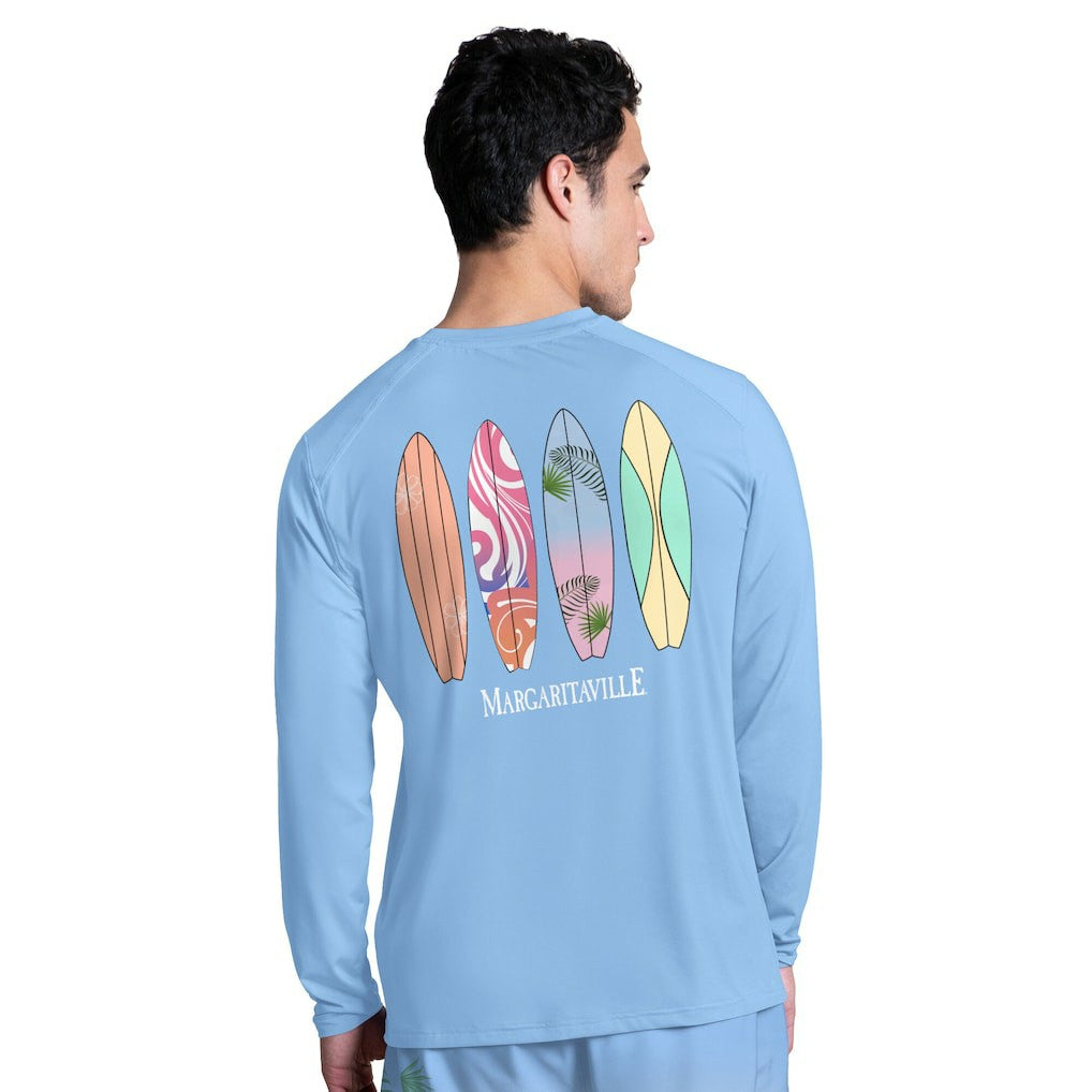 Dallas Cowboys Margaritaville Life's A Beach Long Sleeve Rashguard - Light Blue outlet
