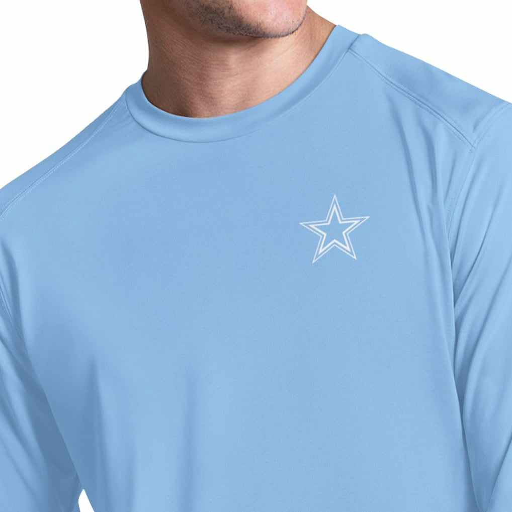 Dallas Cowboys Margaritaville Life's A Beach Long Sleeve Rashguard - Light Blue outlet