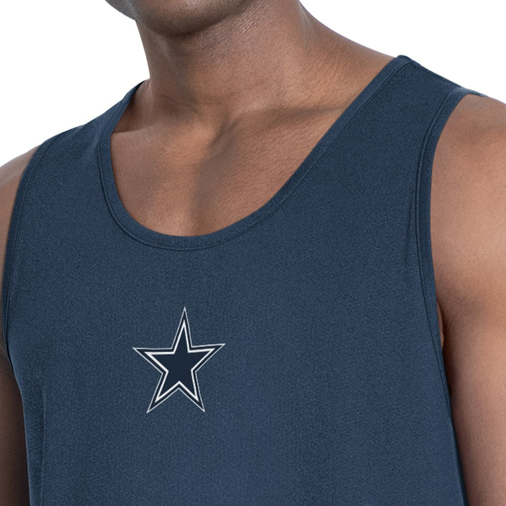 Dallas Cowboys MSX by Michael Strahan Energy Scoop Neck Tank Top - Navy discount