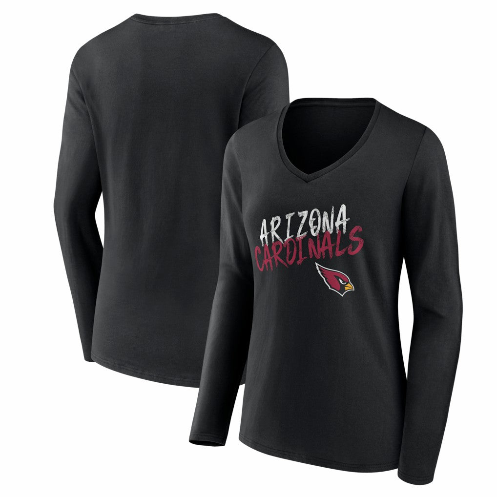 Arizona Cardinals Women's Hustle Long Sleeve V-Neck T-Shirt - Black online