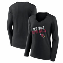 Arizona Cardinals Women's Hustle Long Sleeve V-Neck T-Shirt - Black online