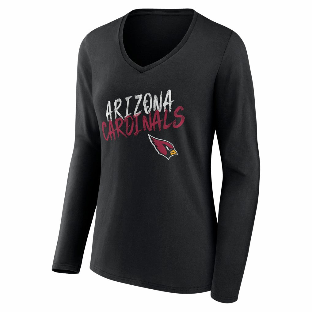 Arizona Cardinals Women's Hustle Long Sleeve V-Neck T-Shirt - Black online
